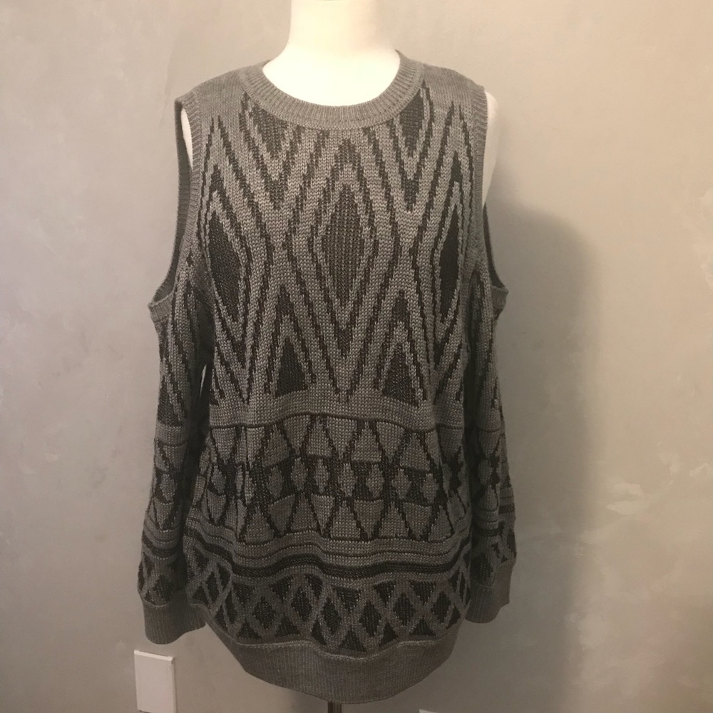New Rebecca Minkoff Cold Shoulder Sweater - L